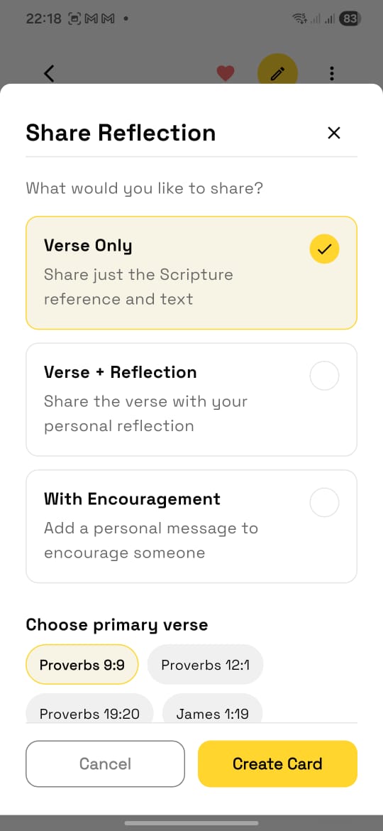 Sharing a reflection